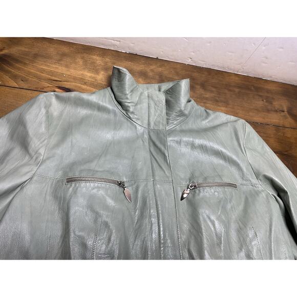 PIEROTUCCI Women’s Green leather Jacket Made In Italy - Picture 6 of 16